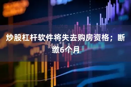 炒股杠杆软件将失去购房资格；断缴6个月